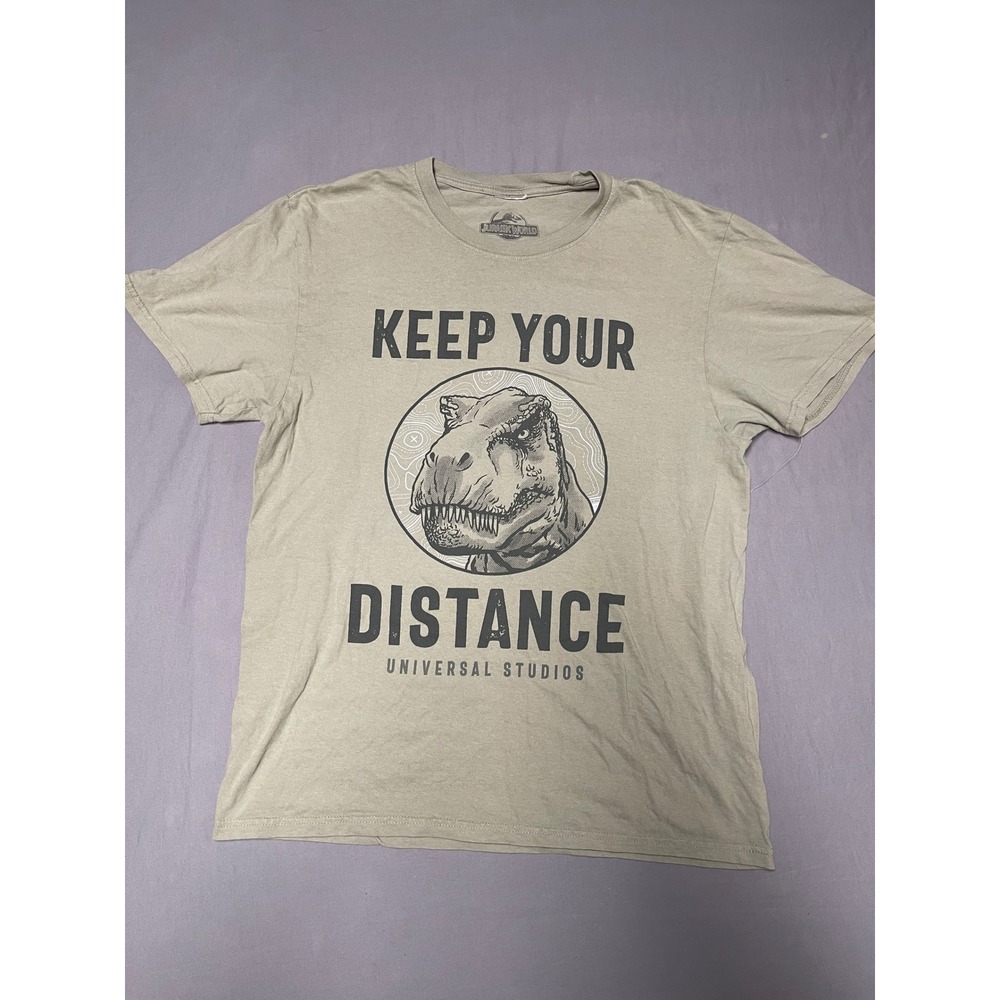 Universal Studios Jurassic World Keep Your Distance T-Rex Graphic T-Shirt Mens M